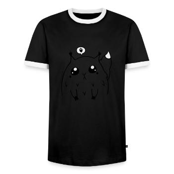 Eichhörnchen - Männer Kontrast-T-Shirt - Schwarz/Weiß - Vorne - AI Model Female 172 light (172cm) & AI Model Male 178 light (178cm)