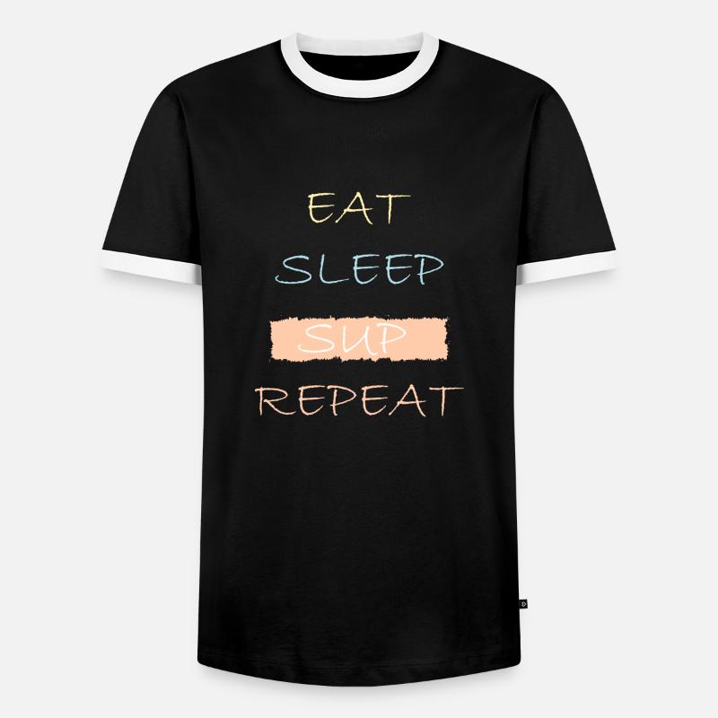 SUP - Männer Kontrast-T-Shirt - Schwarz/Weiß