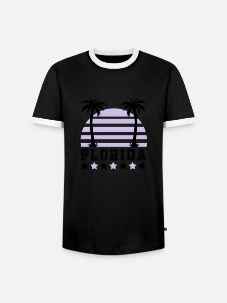 florida - T-shirt contrasté Homme - noir/blanc