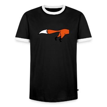 halb hinten hinterteil fuchs schön design cool com - Männer Kontrast-T-Shirt - Schwarz/Weiß - Vorne - AI Model Female 172 light (172cm) & AI Model Male 178 light (178cm)