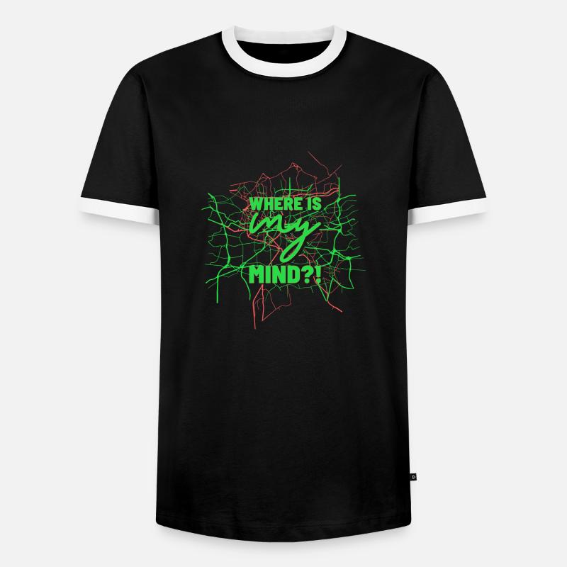 Where is my mind - Männer Kontrast-T-Shirt - Schwarz/Weiß