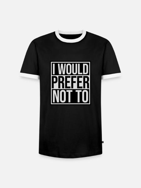 I prefer not to - Men's Ringer Shirt - black/white