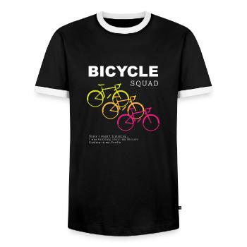 Bicycle Squad Cardio Cycling Hobby - T-shirt contrasté Homme - noir/blanc - Devant - AI Model Female 172 light (172cm) & AI Model Male 178 light (178cm)