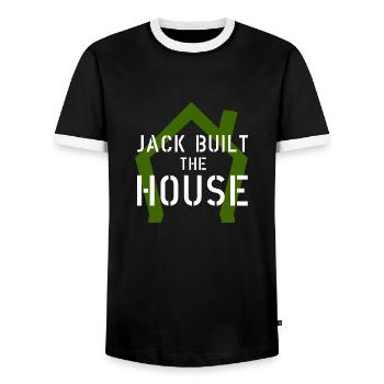 musique house jack built the house cadeau - T-shirt contrasté Homme - noir/blanc - Devant - AI Model Female 172 light (172cm) & AI Model Male 178 light (178cm)
