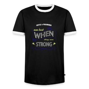 ethical hacker anonymous mask funny equestrian - Männer Kontrast-T-Shirt - Schwarz/Weiß - Vorne - AI Model Female 172 light (172cm) & AI Model Male 178 light (178cm)