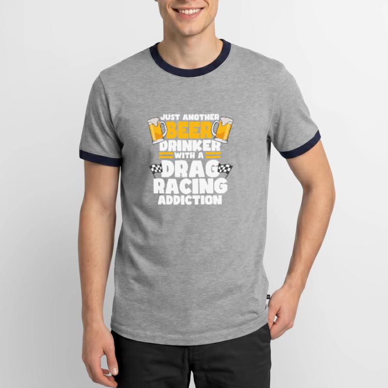 Nur ein weiterer Biertrinker mit einer Sucht nach Männer Kontrast-T-Shirt