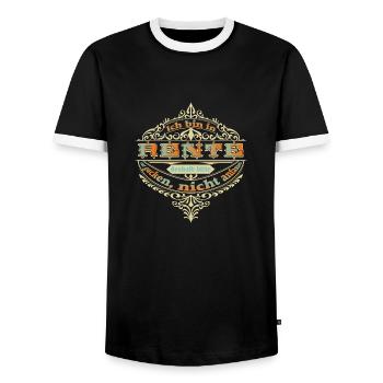 Rente, Rentner, Rentnerin - Männer Kontrast-T-Shirt - Schwarz/Weiß - Vorne - AI Model Female 172 light (172cm) & AI Model Male 178 light (178cm)
