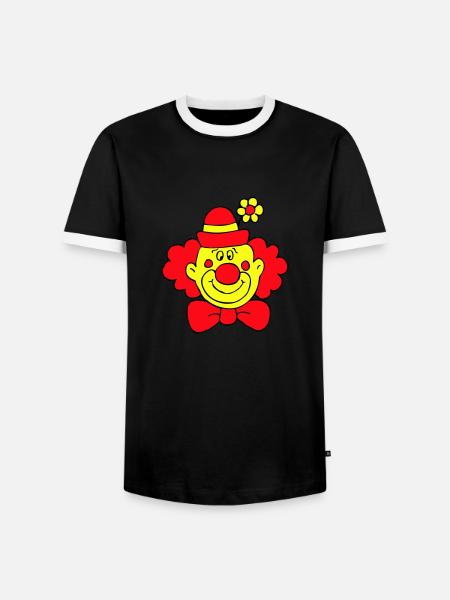Clown - Männer Kontrast-T-Shirt - Schwarz/Weiß