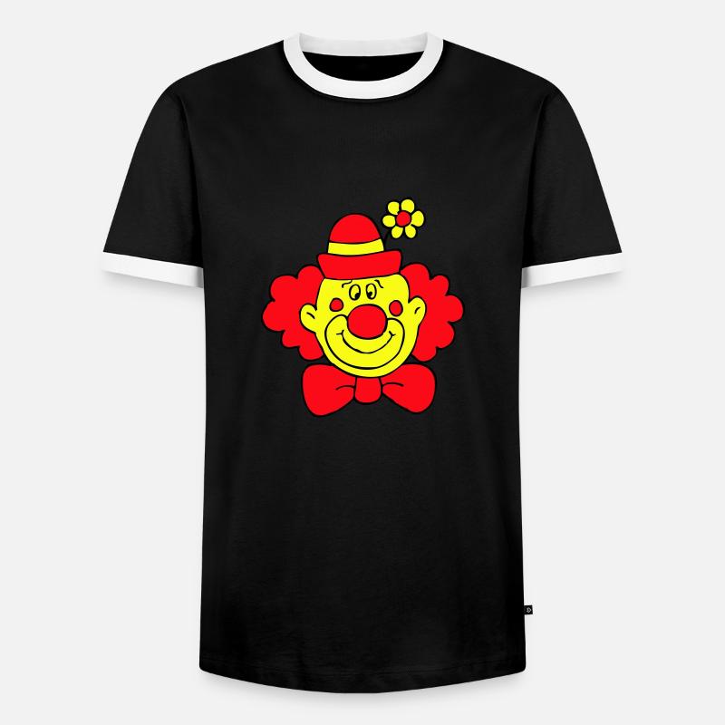 Clown - Männer Kontrast-T-Shirt - Schwarz/Weiß