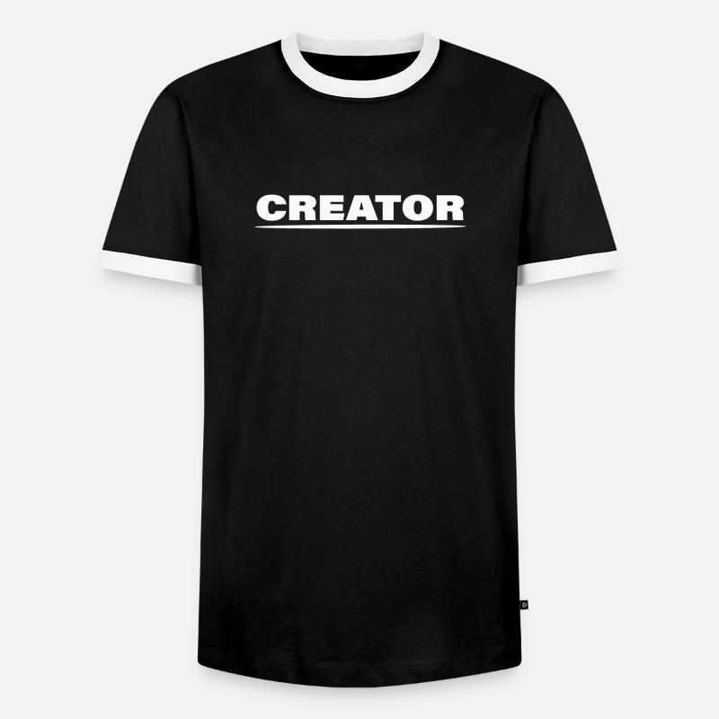 CREATOR - Männer Kontrast-T-Shirt - Schwarz/Weiß