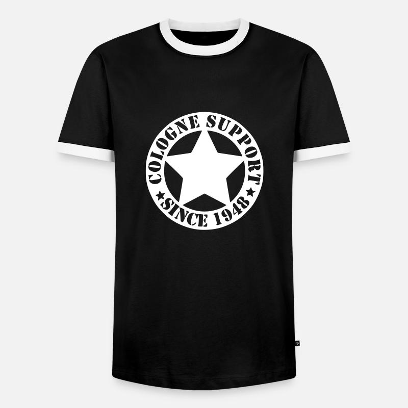 Cologne Support Since 1948 - Männer Kontrast-T-Shirt - Schwarz/Weiß