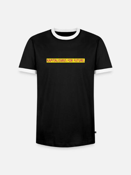 Kapitalismus for future. - Männer Kontrast-T-Shirt - Schwarz/Weiß