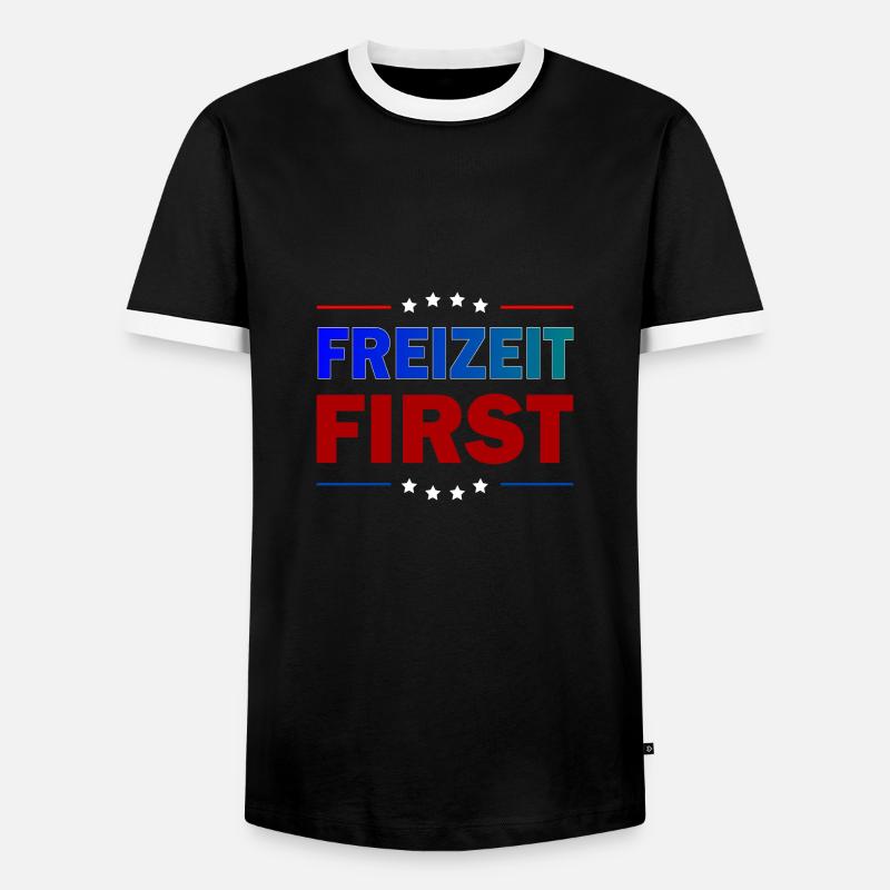 Activity First - Men's Ringer Shirt - black/white