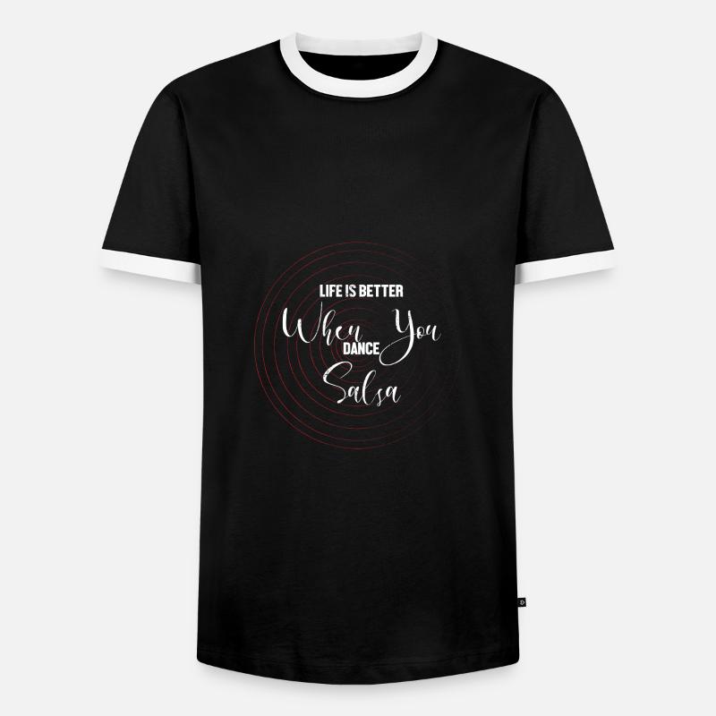Salsa Dancer Dancer - Men's Ringer Shirt - black/white