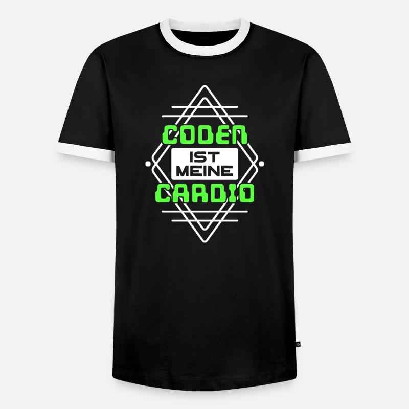 Coden Statement Developer Computerfreak Scripting - Men's Ringer Shirt - black/white
