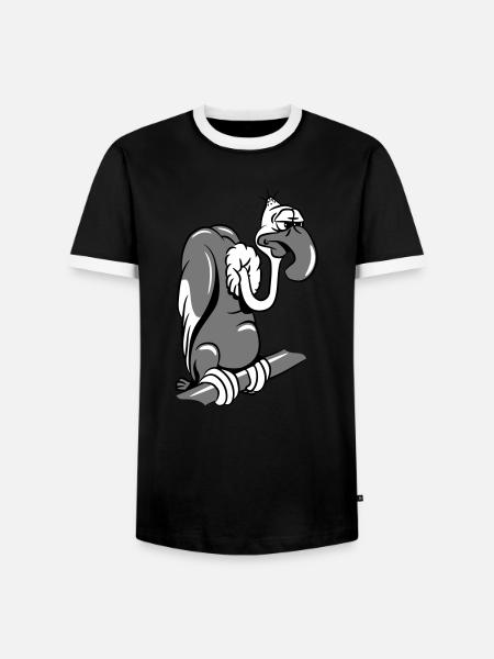 Vulture witty - Men's Ringer Shirt - black/white