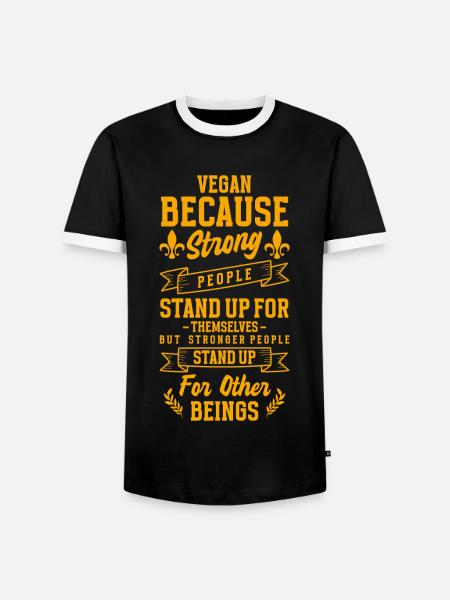 Veganer Veggie Ernährung Bio - Männer Kontrast-T-Shirt - Schwarz/Weiß