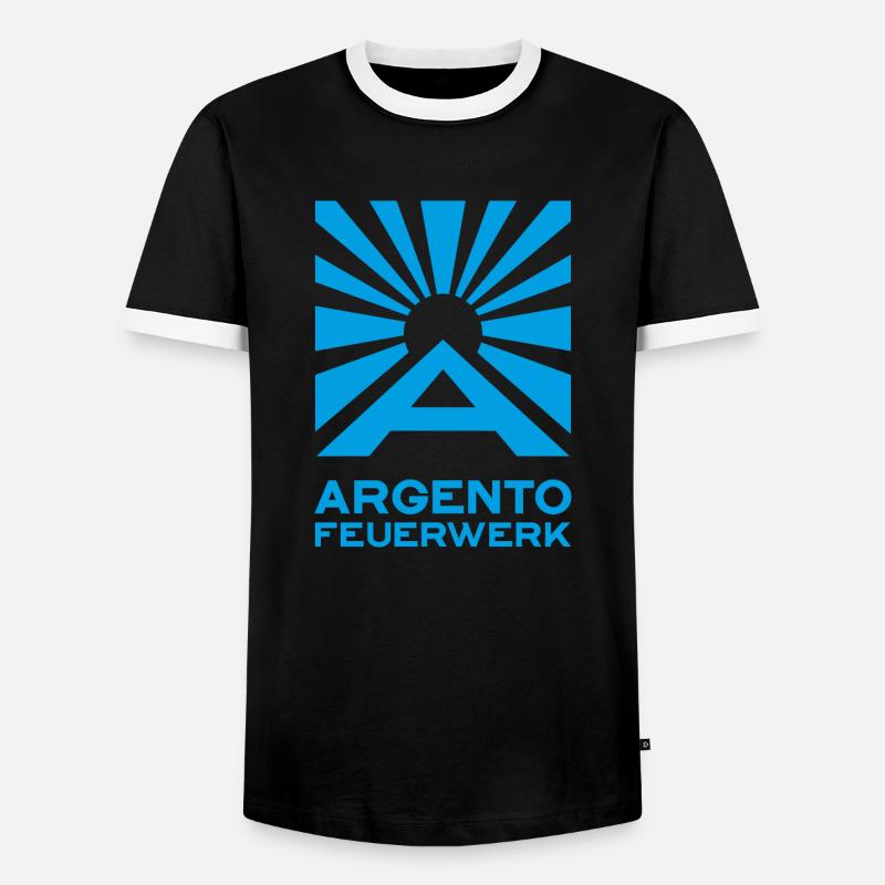 Argento Logo "Original" - Männer Kontrast-T-Shirt - Schwarz/Weiß