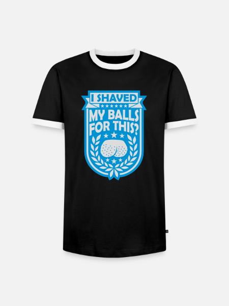 I shaved my balls - Men's Ringer Shirt - black/white