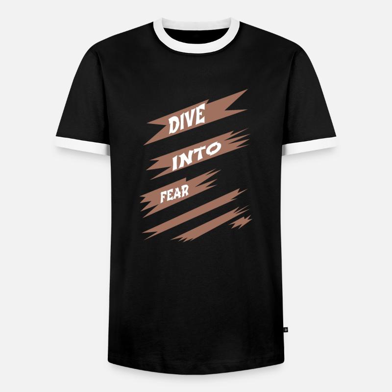 fun inner courage courage mindset - Männer Kontrast-T-Shirt - Schwarz/Weiß
