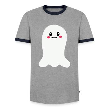 Fantôme - T-shirt contrasté Homme - gris/marine  - Devant - AI Model Female 172 light (172cm) & AI Model Male 178 light (178cm)
