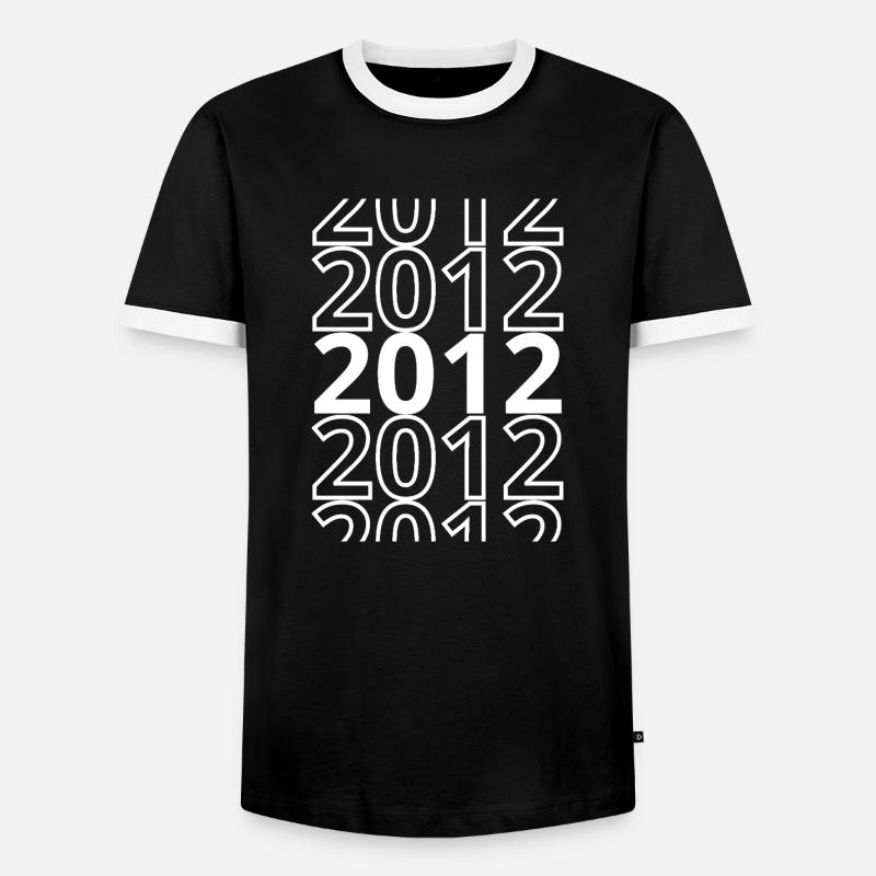 2012 2012 2012 - Männer Kontrast-T-Shirt - Schwarz/Weiß