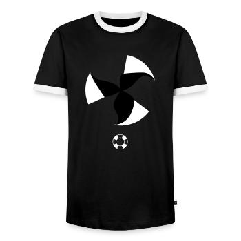 change to green Nuclear power no wind energy yes - Men's Ringer Shirt - black/white - Front - AI Model Female 172 light (172cm) & AI Model Male 178 light (178cm)