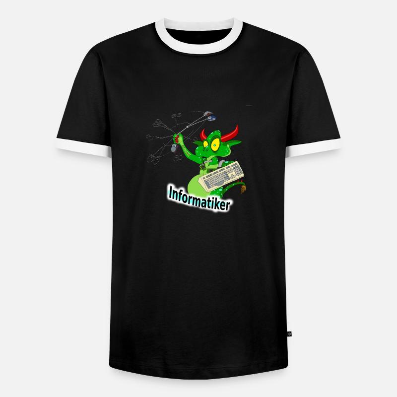 Informatiker - Männer Kontrast-T-Shirt - Schwarz/Weiß