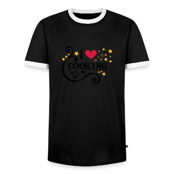 Kochen - Koch Köchin Essen - Männer Kontrast-T-Shirt - Schwarz/Weiß - Vorne - AI Model Female 172 light (172cm) & AI Model Male 178 light (178cm)