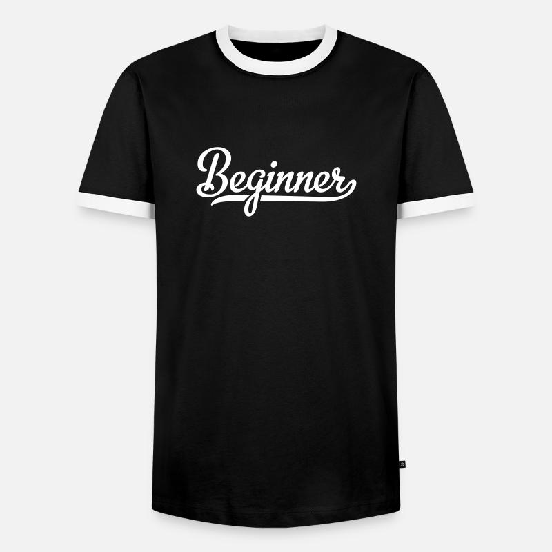 beginner - Männer Kontrast-T-Shirt - Schwarz/Weiß