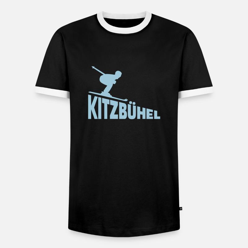 Kitzbühel - Men's Ringer Shirt - black/white