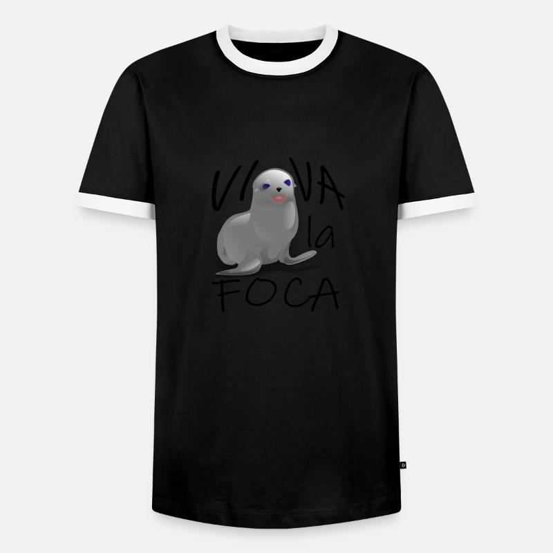 Es lebe das BAZL - Männer Kontrast-T-Shirt - Schwarz/Weiß
