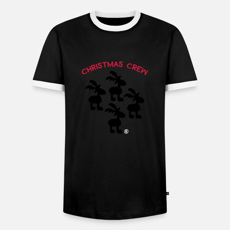 Christmas - Men's Ringer Shirt - black/white