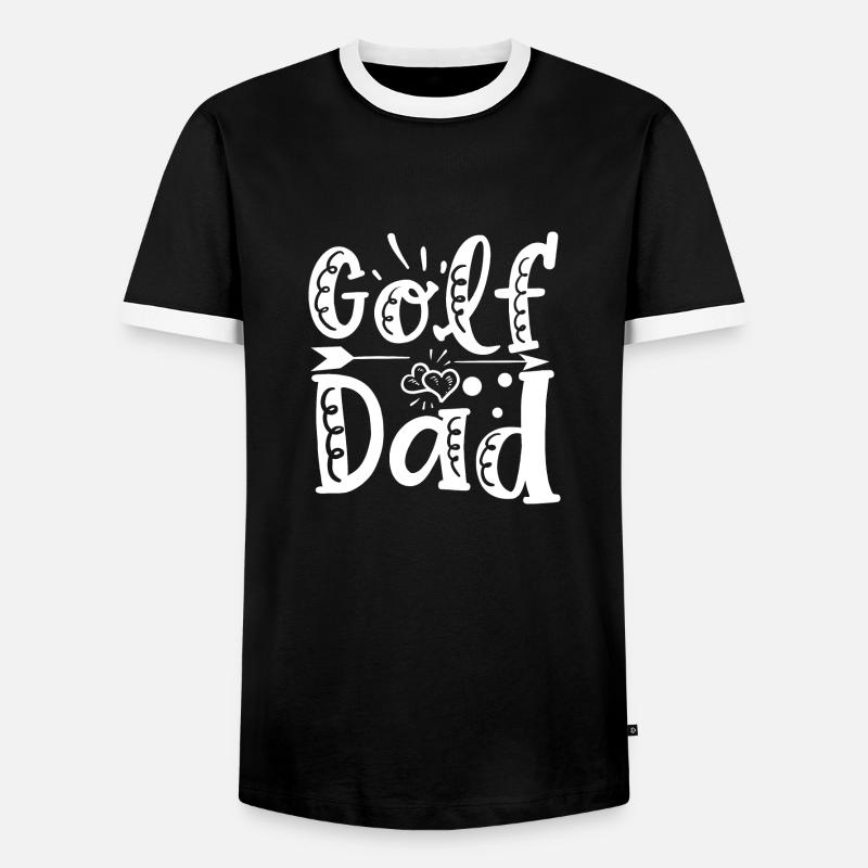 Golf Dad - Men's Ringer Shirt - black/white