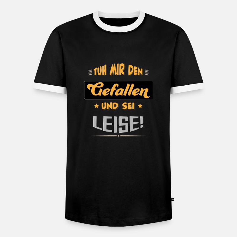 Leise sein Ruhe - Männer Kontrast-T-Shirt - Schwarz/Weiß