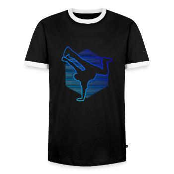 Hip Hop Breakdance Hiphop Kids Bboy BGirl Breakd - T-shirt contrasté Homme - noir/blanc - Devant - AI Model Female 172 light (172cm) & AI Model Male 178 light (178cm)