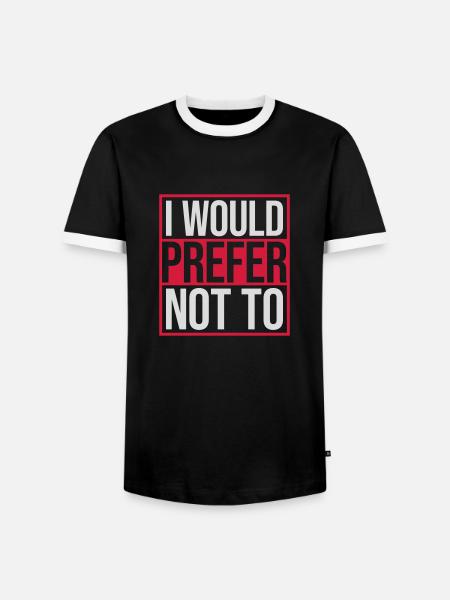 I prefer not to - Men's Ringer Shirt - black/white