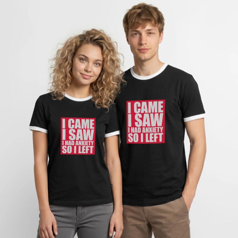 J’avais de l’anxiété en disant T-shirt contrasté Homme