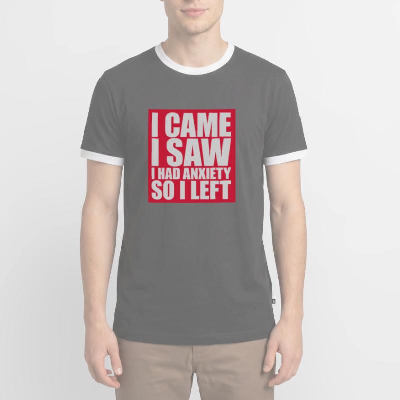 J’avais de l’anxiété en disant T-shirt contrasté Homme