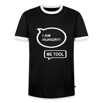 Grossesse Baby shower Babyshower Boy Girl - T-shirt contrasté Homme - noir/blanc - Devant - AI Model Female 172 light (172cm) & AI Model Male 178 light (178cm)