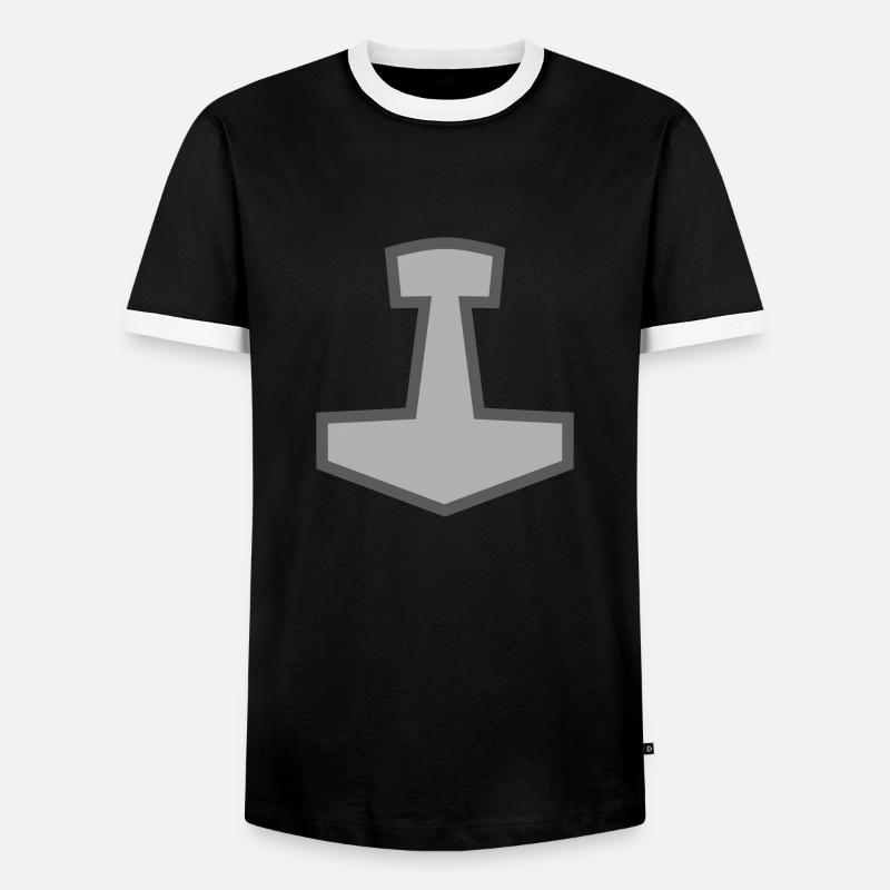 Mjölnir - Männer Kontrast-T-Shirt - Schwarz/Weiß