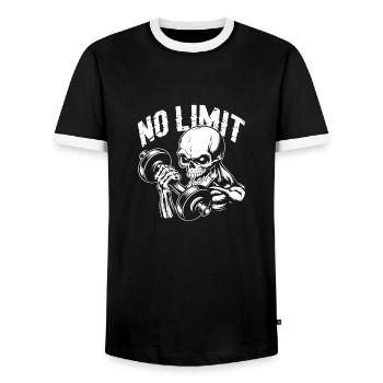 Entraînement de musculation du crâne et No Limit - T-shirt contrasté Homme - noir/blanc - Devant - AI Model Female 172 light (172cm) & AI Model Male 178 light (178cm)
