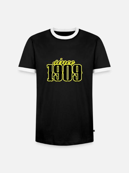 since 1909 (black) - Men's Ringer Shirt - black/white
