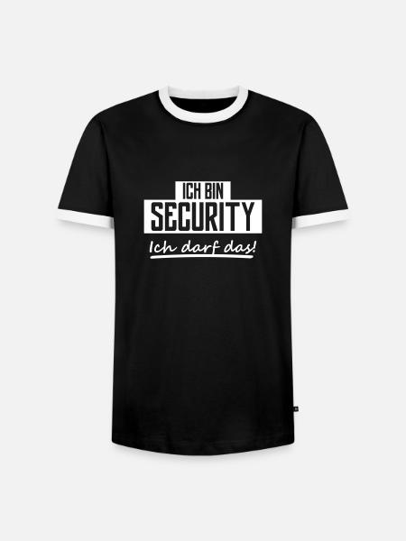 ich bin security - Männer Kontrast-T-Shirt - Schwarz/Weiß