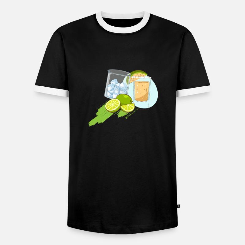 Fruit - Limonaden Design - Männer Kontrast-T-Shirt - Schwarz/Weiß