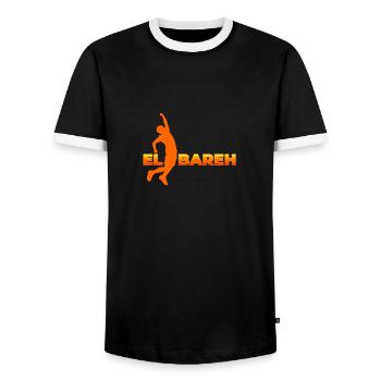 El Bareh - T-shirt contrasté Homme - noir/blanc - Devant - AI Model Female 172 light (172cm) & AI Model Male 178 light (178cm)
