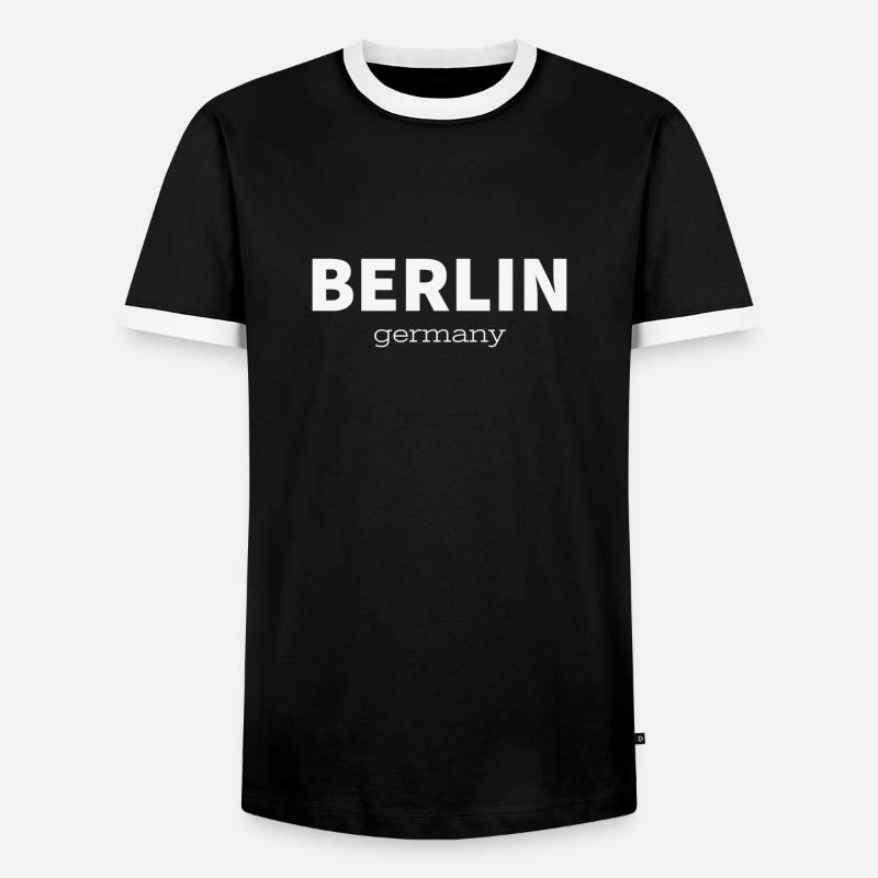 BERLIN - Männer Kontrast-T-Shirt - Schwarz/Weiß