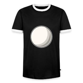 Billiards white billiard ball - Men's Ringer Shirt - black/white - Front - AI Model Female 172 light (172cm) & AI Model Male 178 light (178cm)