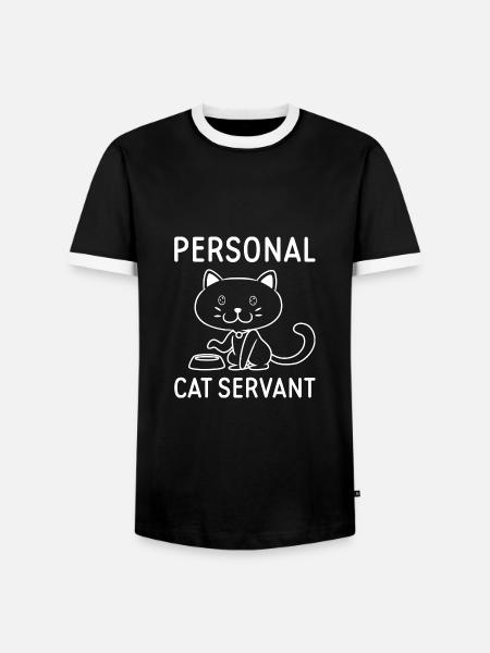 Personal Cat Servant - Men's Ringer Shirt - black/white
