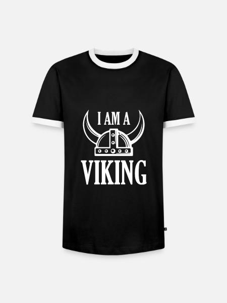 Ich bin ein Wikinger - Männer Kontrast-T-Shirt - Schwarz/Weiß